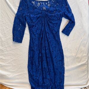 Le Chateau Royal Blue Lace Dress